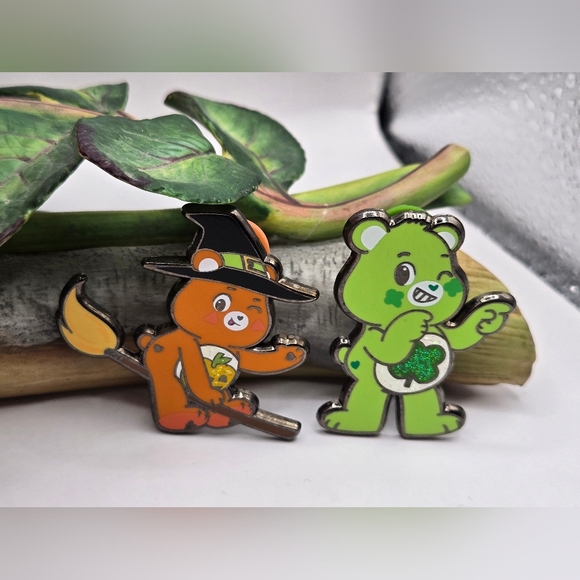 Care Bear Enamel Pins - Orange and Green - Picture 1 of 4